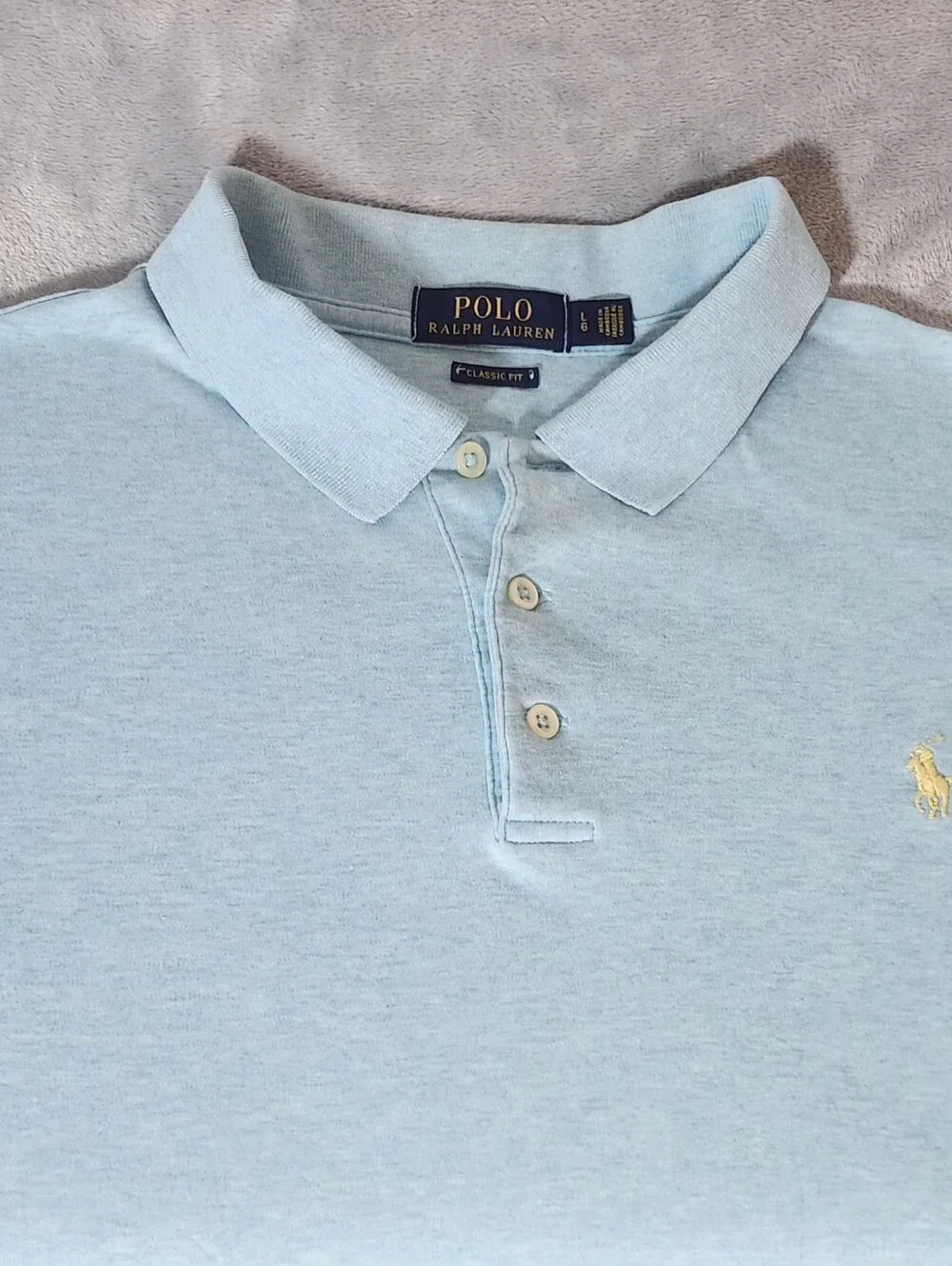 Polo Ralph Lauren Classic Fit 100% Cotton Short Sleeve Shirt Size:L Color: Turq
